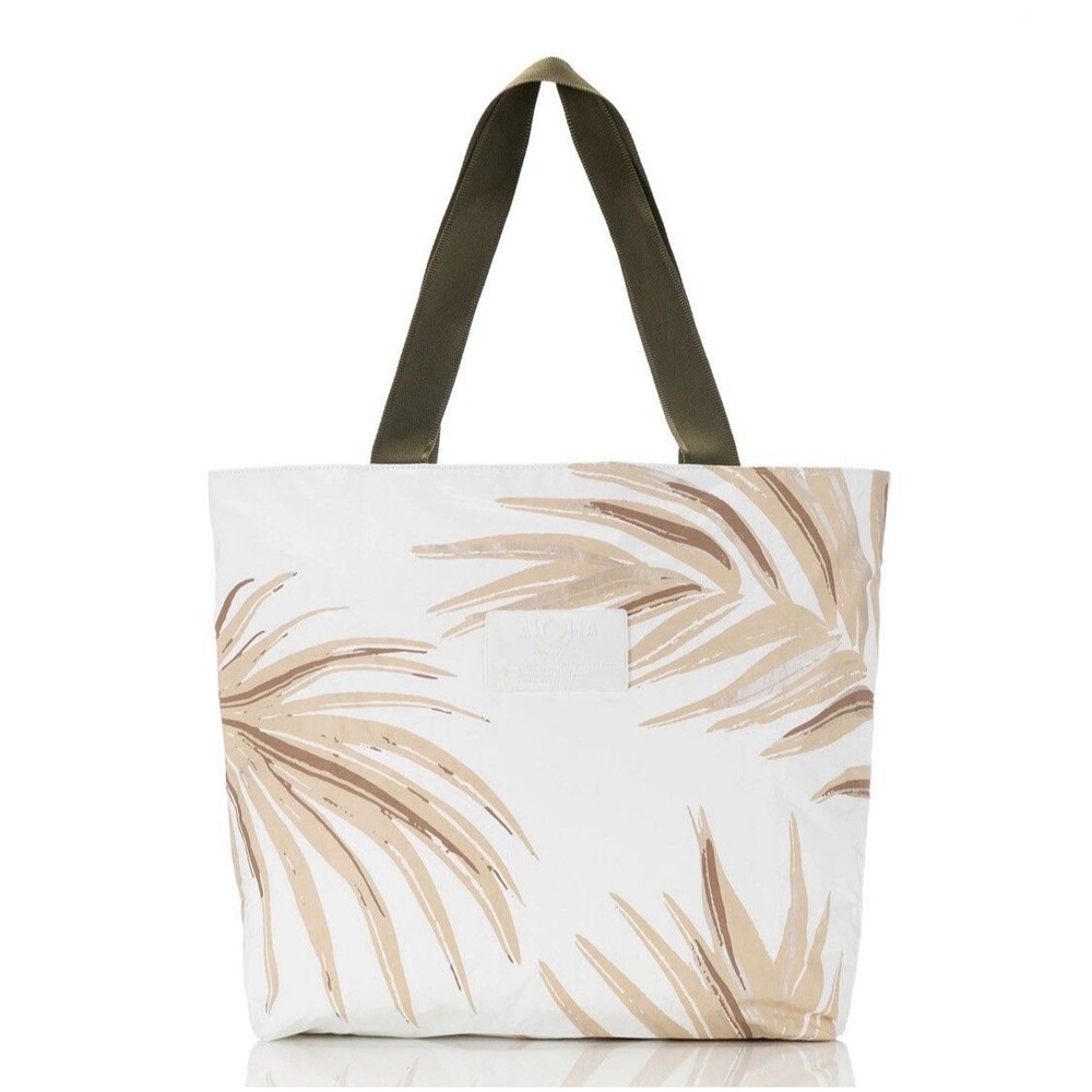 Aloha Collection Day Tripper Tote Bag Leeward Palm Leaf Print Lightweight